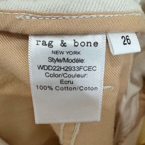 NEW Rag & bone High Rise Pleated Trousers in Ecru - Picture 16 of 16